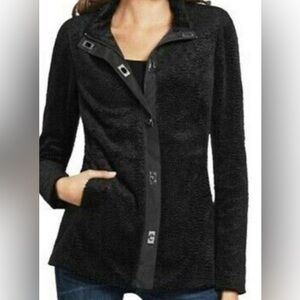 Carol Anderson by Invitation (CAbi) Black Textured Hook-Front Jacket Women’s L